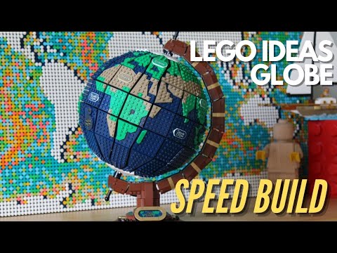 LEGO 21332 Ideas Globe Speed Build. Watch it spin!