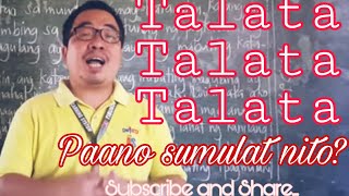 Paano Sumulat ng isang TALATA? an ALS Learners' Review by Sir Rusty Corsame