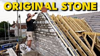 We’re Rebuilding This Gable With the Original 200-Year-Old Stone