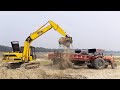 Track loading the excavator mega project construction warking caterpillar excavator #construction