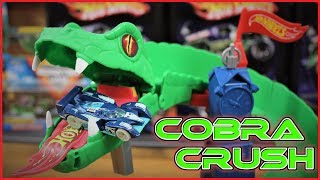 Hot Wheels City Cobra Crush Attack Toy Cars Unboxing Creature Creature Play Set