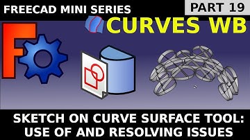 Learn FreeCAD Curves Workbench 19: Sketch on Surface. 2 ways of sketching on curved / domed surfaces