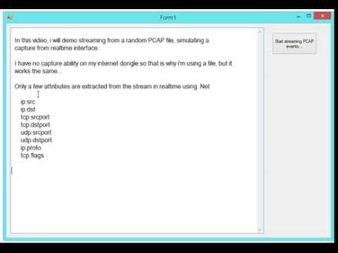 TShark realtime streaming into .NET