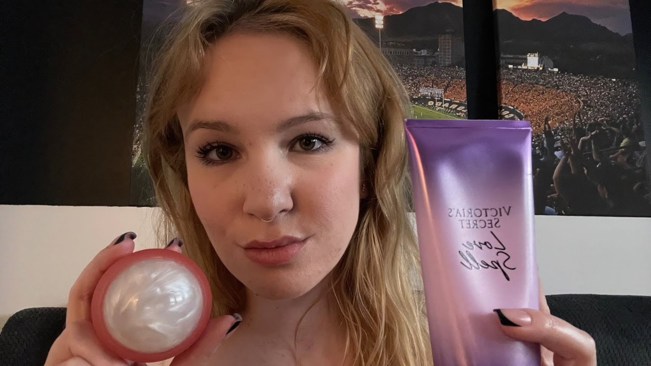 Neck, chest, & shoulder massage ASMR with lotion & roller ball