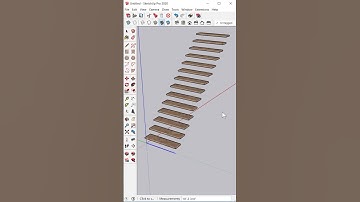 Floating Stairs In SketchUp #shorts #sketchup #sketchuptutorial #stairs