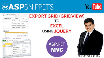 Export Grid (GridView) to Excel using jQuery in ASP.Net MVC