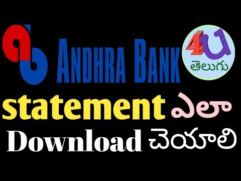 como obter andhrabank extrato da conta em telugu 2018