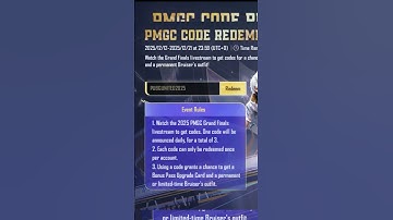PMGC 3rd Redemption Code | PUBG MOBILE | ECC GAMING