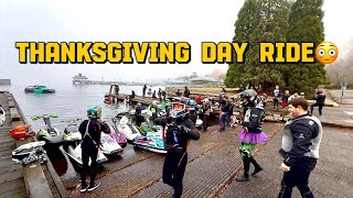 50+ JETSKIS RIDING THROUGH THE CITY!