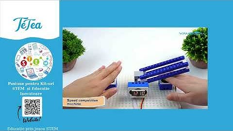 Kit Educationala Tetea, 21 in 1, World of Module, cu building block, compatibil cu MicroBit V2