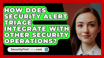 How Does Security Alert Triage Integrate With Other Security Operations? - SecurityFirstCorp.com