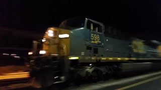 [CSX]CW44AH & 4776 EMD SD70MAC @ & Screaming Notch 8 leads T315-24 & Kickass Hornshow & Light ACTN