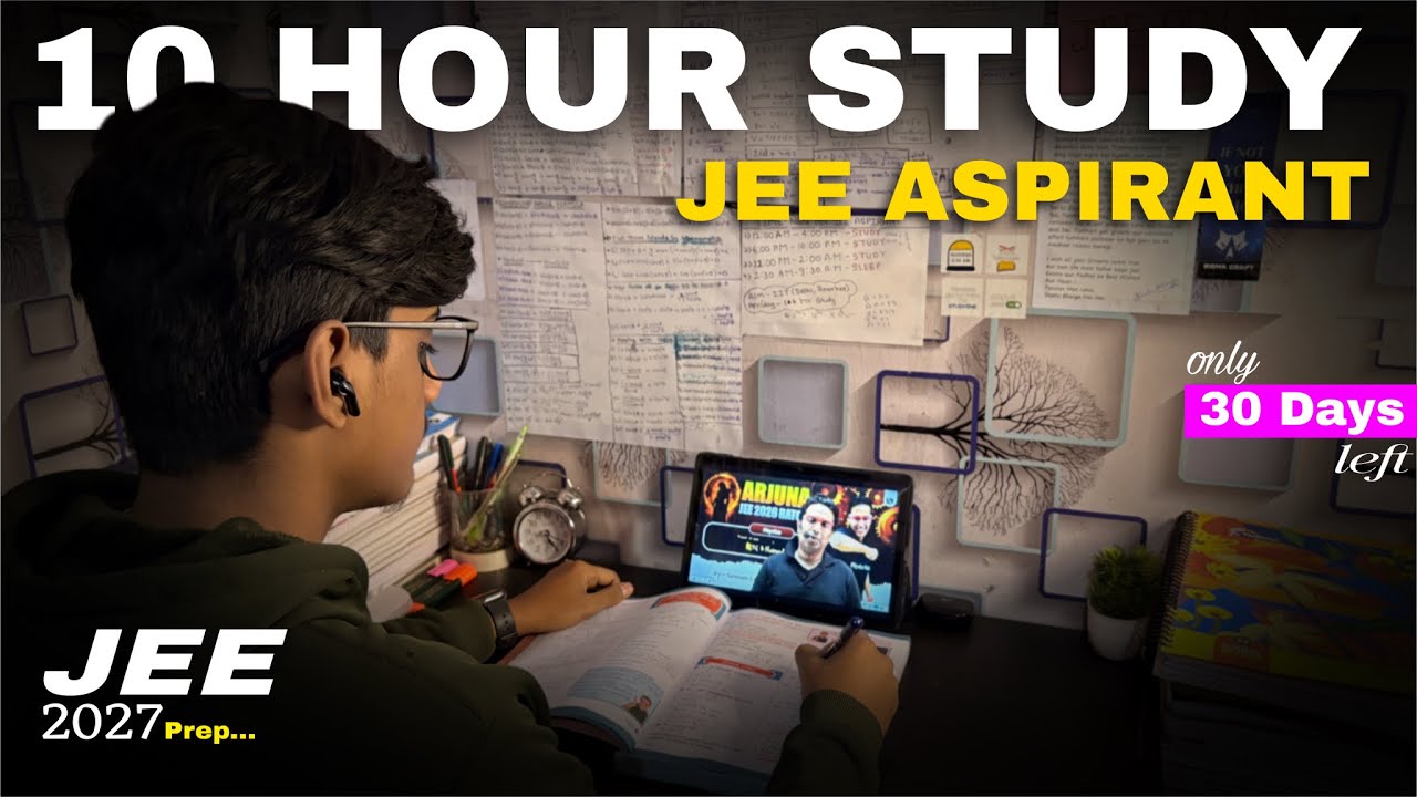 10 Hour study challenge as a JEE aspirant 📚 | Class 11th Study vlog ...