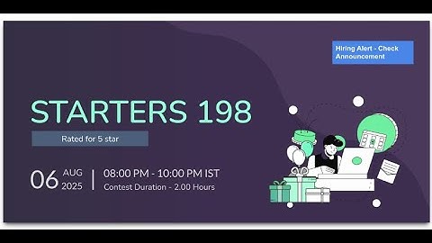 STARTERS 198 || Codechef contest LIVE  || #codechef #coding #programming #contest