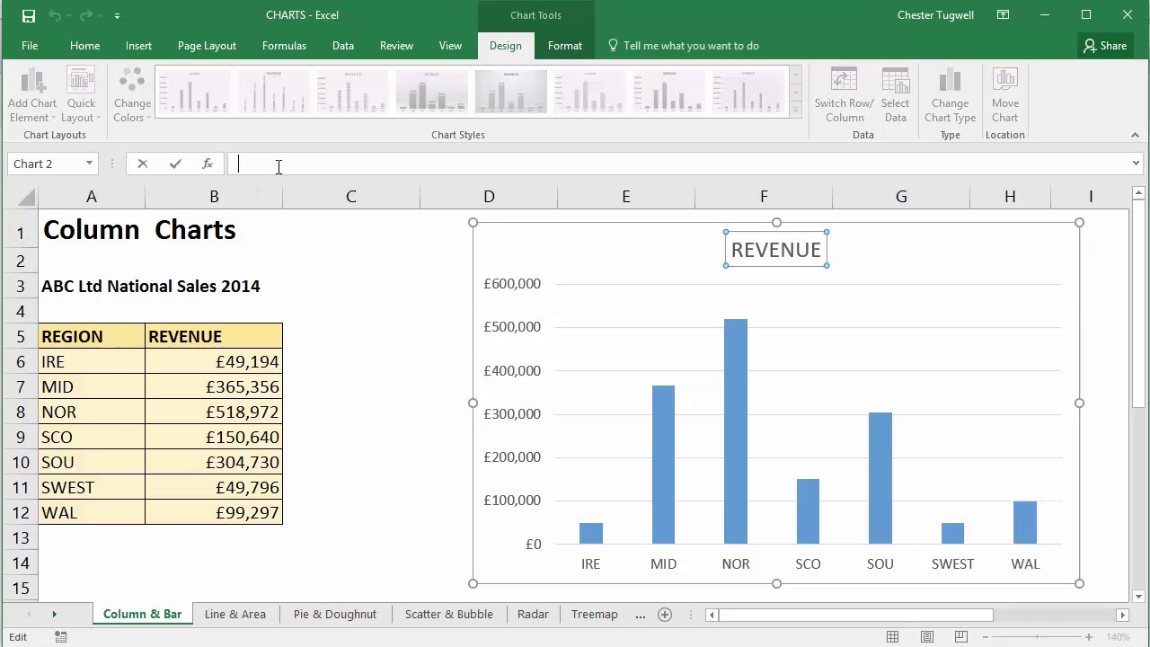 Chart Title Excel 2013