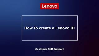 How to create a Lenovo ID-2024