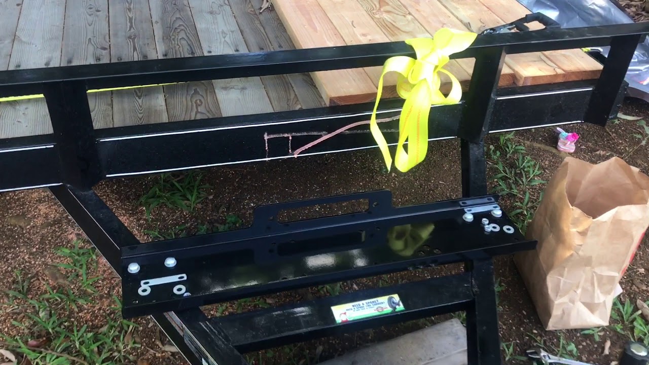 Champion 4500 Winch Installation On A Trailer, Part 1 YouTube