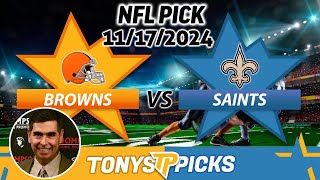 Cleveland Browns vs. New Orleans Saints  Pick 11/17/24 NFL Week 11 Betting Tips