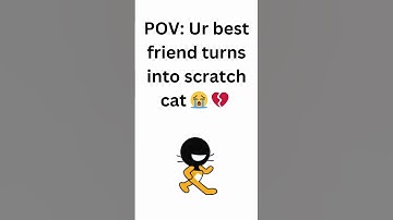 Ur best friend turns into scratch cat 😭 💔  #cool #scratch3  #gaming #scratchers #shorts #games