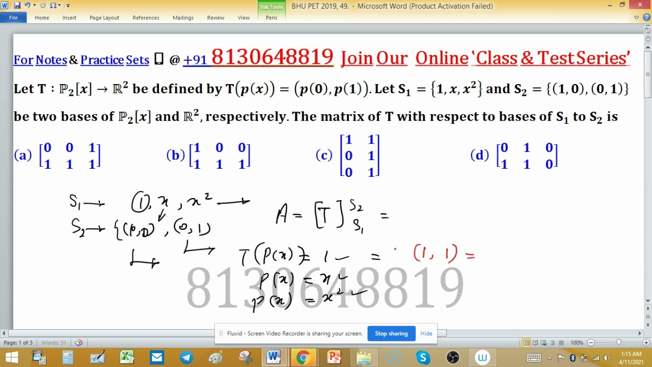 bhu pet 2019 mathematics previous year questions
