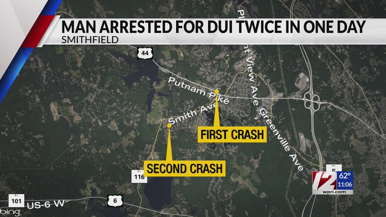 Smithfield man arrested for DUI twice in 3 hours - YouTube