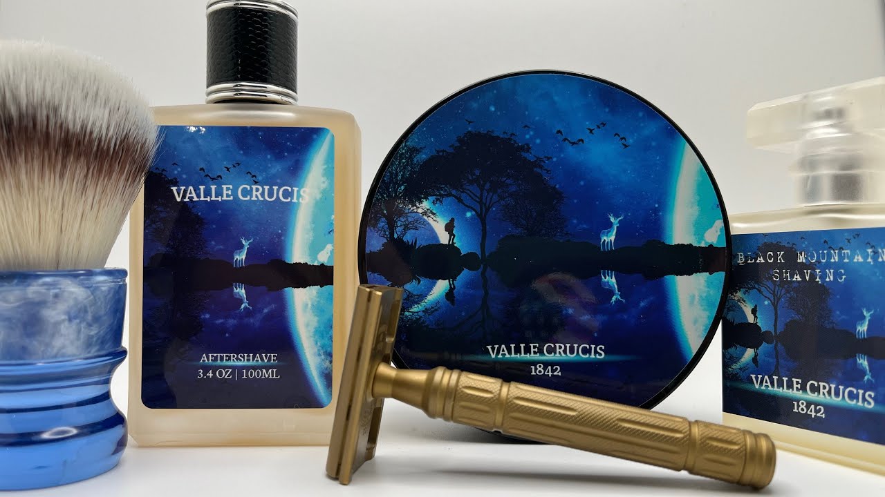 VALLE CRUCES SHAVE with a Brass Karve Overlander Safety Razor. - YouTube