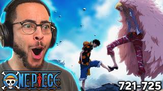 LUFFY vs DOFLAMINGO!🔥 One Piece Ep 721, 722, 723, 724 & 725 Reaction!