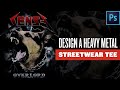 HOW TO DESIGN HEAVY METAL INSPIRED STREETWEAR T-SHIRT DESIGNS (FULL PHOTOSHOP TUTORIAL) 🔥💀⚡️