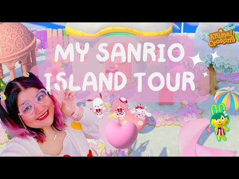 my five-star SANRIO island tour | animal crossing new horizons 🌸pastel sanrio aesthetic theme 🏝️