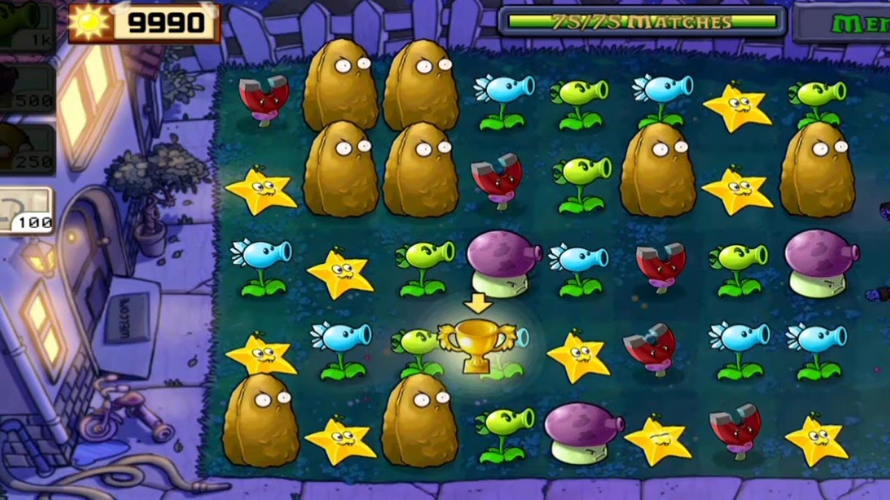 Plant Vs Zombie Mini Games, Beghouled Gameplay YouTube