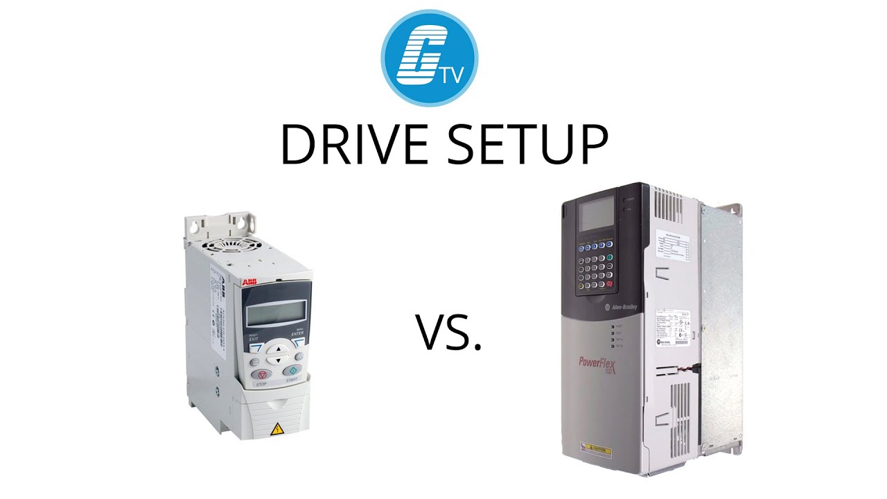ABB ACS 355 vs Allen Bradley Powerflex 700 Basic Start Up Comparison