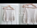  malibu top na szydeku  z urocz falban