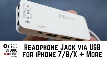 Headphone Jack (USB) for iPhone 7/8/X - Using a USB Sound Card Hub