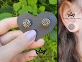 How to make round beaded silver stud earrings - Maria earrings ❤ - diy handmade jewellery tutorial