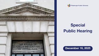 Special Public Hearing - December 16, 2025