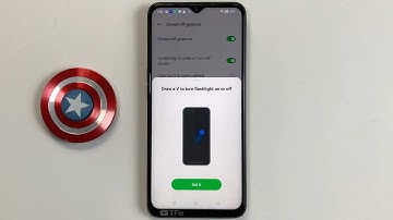 Draw a V to turn flashlight on or off on OPPO A57 Android 12