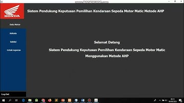 DEMO PROGRAM TUGAS AKHIR UNINDRA | SYAHRUR RAMDANI | 201943500265 | SPK PEMILIHAN MOTOR MATIC AHP