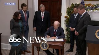Biden signs bill to avert rail strike, says fight for paid sick time not over l ABCNL
