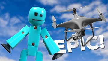 STIKBOT FLIES A DRONE - #Stikbot Stop Motion Animation
