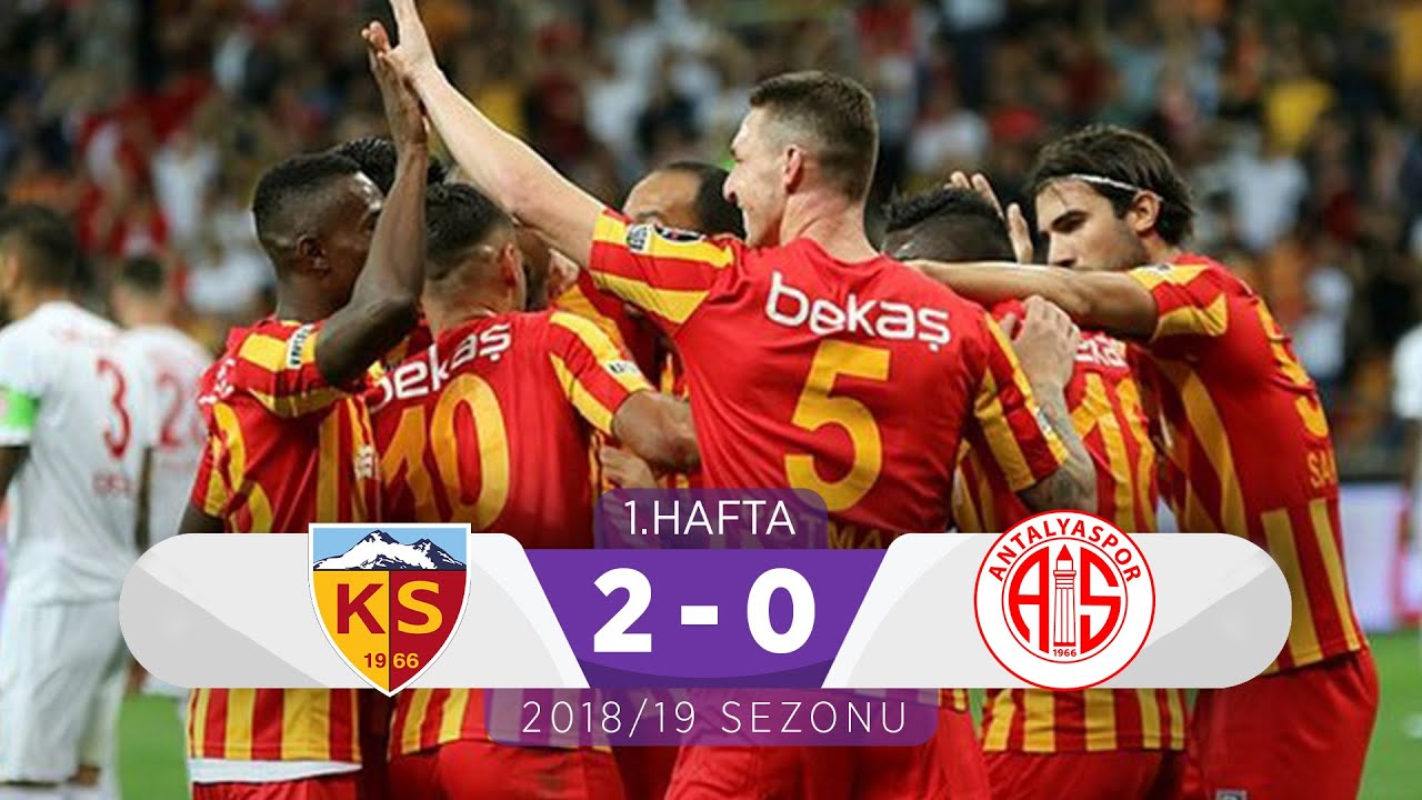 2018-2019 Süper Lig KAYSERİSPOR - ANTALYASPOR 2-0 Maç Özeti