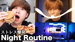 20代男子のストレスで爆食いした夜【ナイトルーティン】
