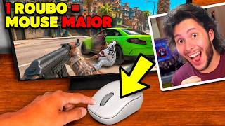 A Cada ROUBO que EU FIZER MEU MOUSE FICA MAIOR!! (GTA 5 RP)