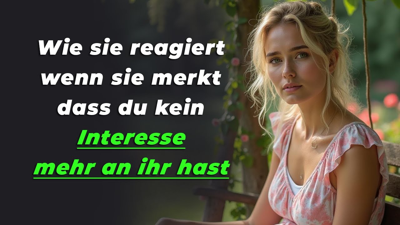 Wie eine Frau reagiert, wenn sie dein Desinteresse erkennt