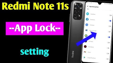 redmi note 11s app lock setting | redmi note 11s me app lock kaise kare