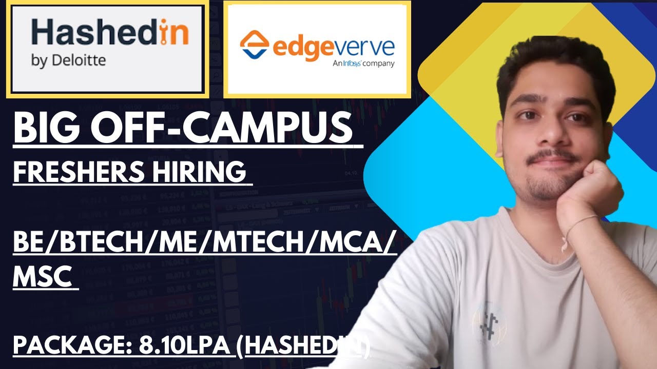 🔥 3 Big Tech Hirings for Freshers || EdgeVerve || HashedIN by Deloitte || 8.10LPA || Apply Now..!