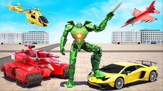 Flying Robot Shooting Multiple Transformation Jet Robot Car Game, Bus - Android Gameplay screenshot 5