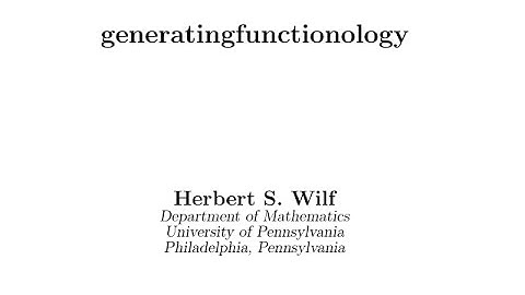 generatingfunctionology (part 1) 1.1-1.3