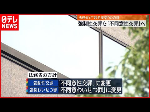 【罪名変更の方針】強制性交罪を「不同意性交罪」へ