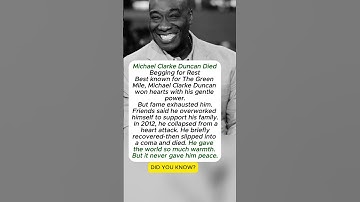Michael Clarke Duncan Died Asking for Rest