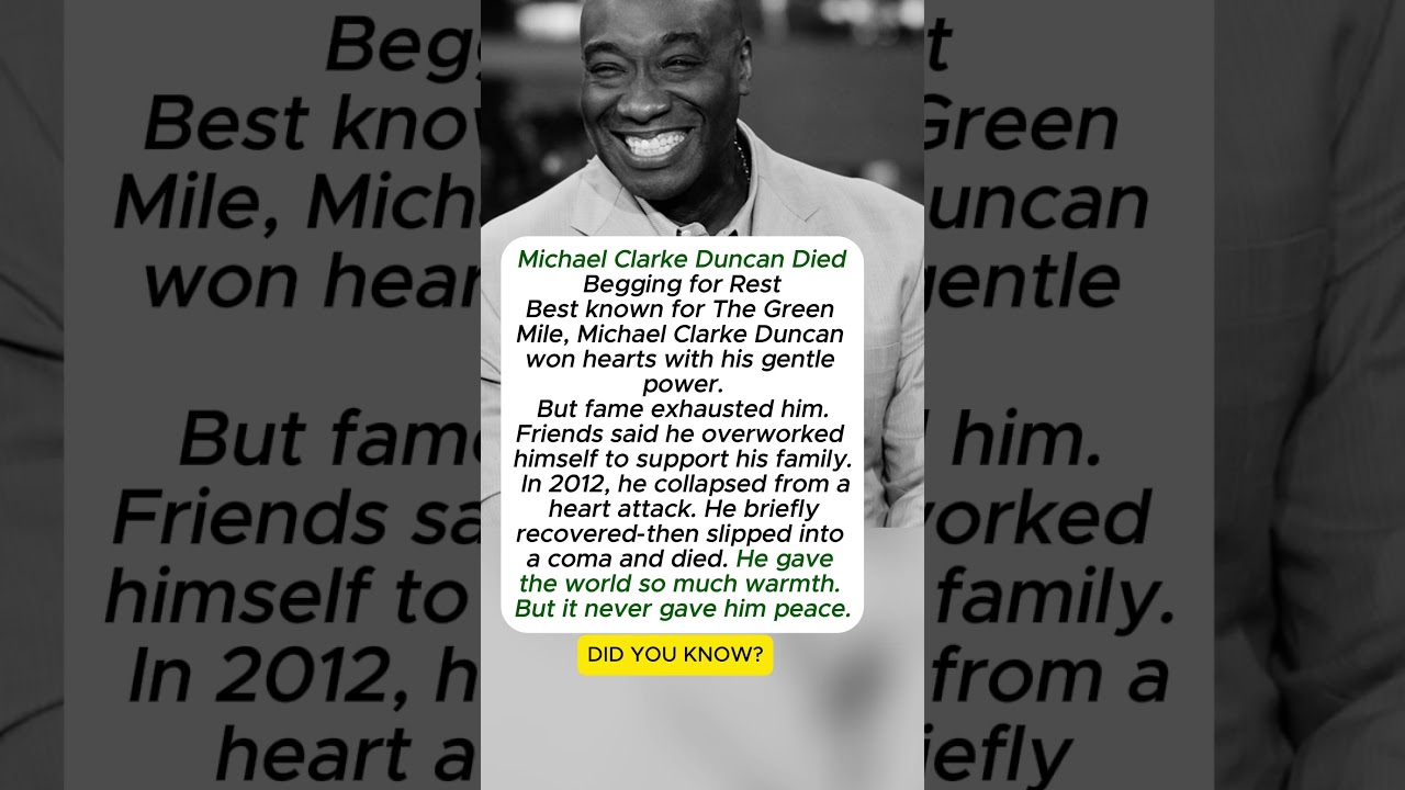 Michael Clarke Duncan Died Asking for Rest